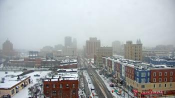 Weather camera view of Akron Beacon Journal.