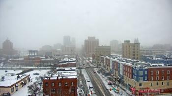 Weather camera view of Akron Beacon Journal.