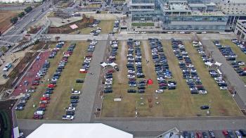 Weather camera view of Mercedes Benz Stadium.