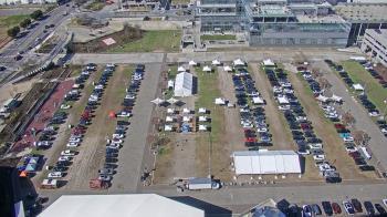 Weather camera view of Mercedes Benz Stadium.