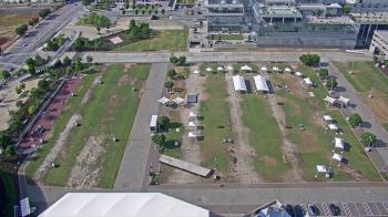 Weather camera view of Mercedes Benz Stadium.