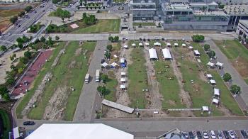 Weather camera view of Mercedes Benz Stadium.