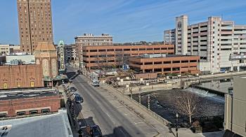 Weather camera view of City of Aurora IL.
