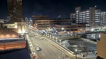 Weather camera view of City of Aurora IL.