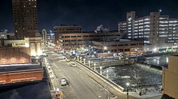 Weather camera view of City of Aurora IL.