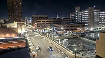 Weather camera view of City of Aurora IL.
