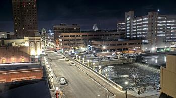 Weather camera view of City of Aurora IL.