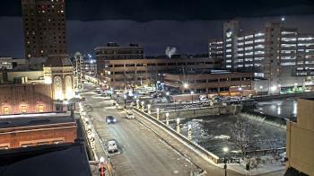 Weather camera view of City of Aurora IL.