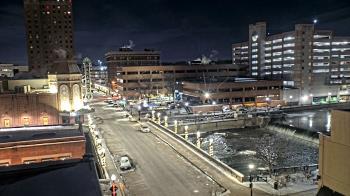 Weather camera view of City of Aurora IL.
