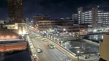 Weather camera view of City of Aurora IL.