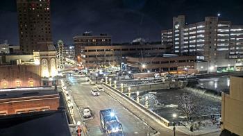 Weather camera view of City of Aurora IL.