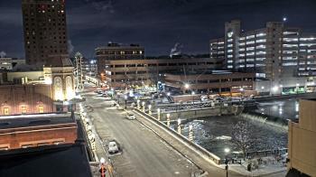 Weather camera view of City of Aurora IL.