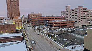 Weather camera view of City of Aurora IL.