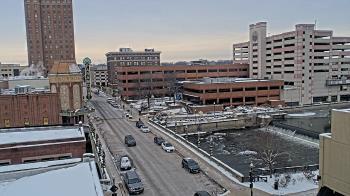 Weather camera view of City of Aurora IL.