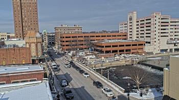 Weather camera view of City of Aurora IL.