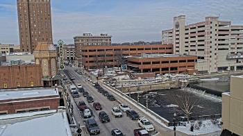Weather camera view of City of Aurora IL.