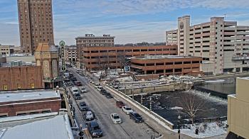 Weather camera view of City of Aurora IL.