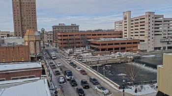 Weather camera view of City of Aurora IL.