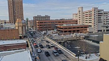 Weather camera view of City of Aurora IL.