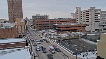 Weather camera view of City of Aurora IL.