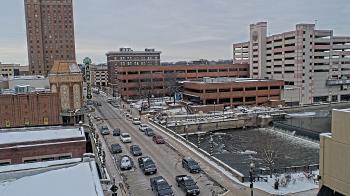 Weather camera view of City of Aurora IL.