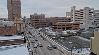 Weather camera view of City of Aurora IL.
