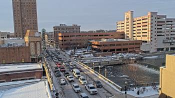 Weather camera view of City of Aurora IL.