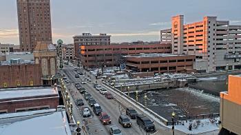 Weather camera view of City of Aurora IL.