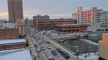 Weather camera view of City of Aurora IL.