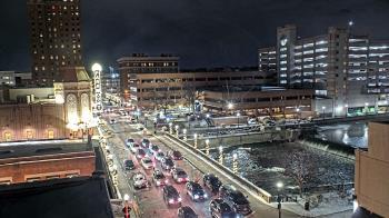 Weather camera view of City of Aurora IL.