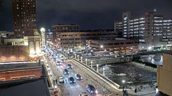 Weather camera view of City of Aurora IL.