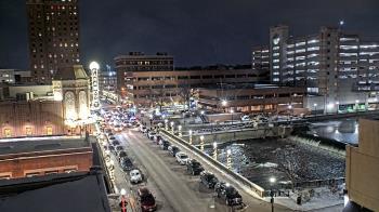 Weather camera view of City of Aurora IL.