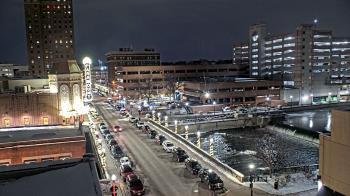 Weather camera view of City of Aurora IL.