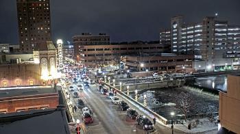 Weather camera view of City of Aurora IL.