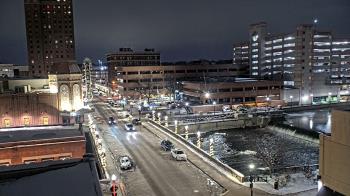Weather camera view of City of Aurora IL.