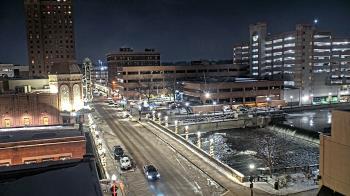Weather camera view of City of Aurora IL.