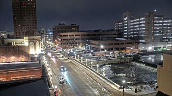 Weather camera view of City of Aurora IL.