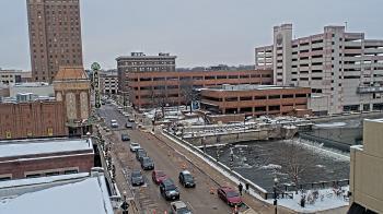 Weather camera view of City of Aurora IL.