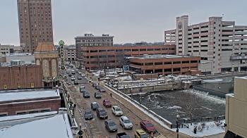 Weather camera view of City of Aurora IL.