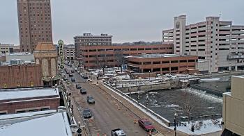 Weather camera view of City of Aurora IL.