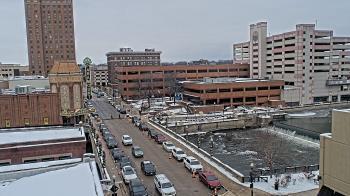 Weather camera view of City of Aurora IL.