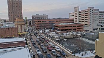 Weather camera view of City of Aurora IL.