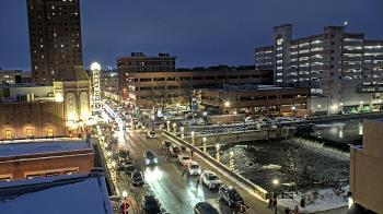 Weather camera view of City of Aurora IL.