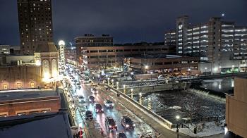 Weather camera view of City of Aurora IL.