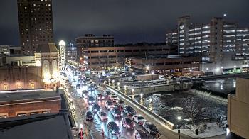 Weather camera view of City of Aurora IL.