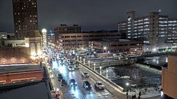 Weather camera view of City of Aurora IL.