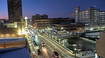 Weather camera view of City of Aurora IL.