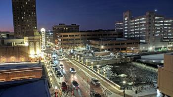 Weather camera view of City of Aurora IL.