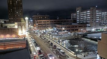 Weather camera view of City of Aurora IL.
