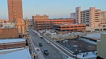 Weather camera view of City of Aurora IL.